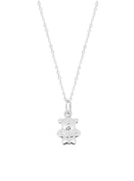 Teddy Bear Charm Necklace in Sterling Silver