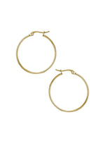 Dakota 30mm Simple Round Hoop Earrings in Gold