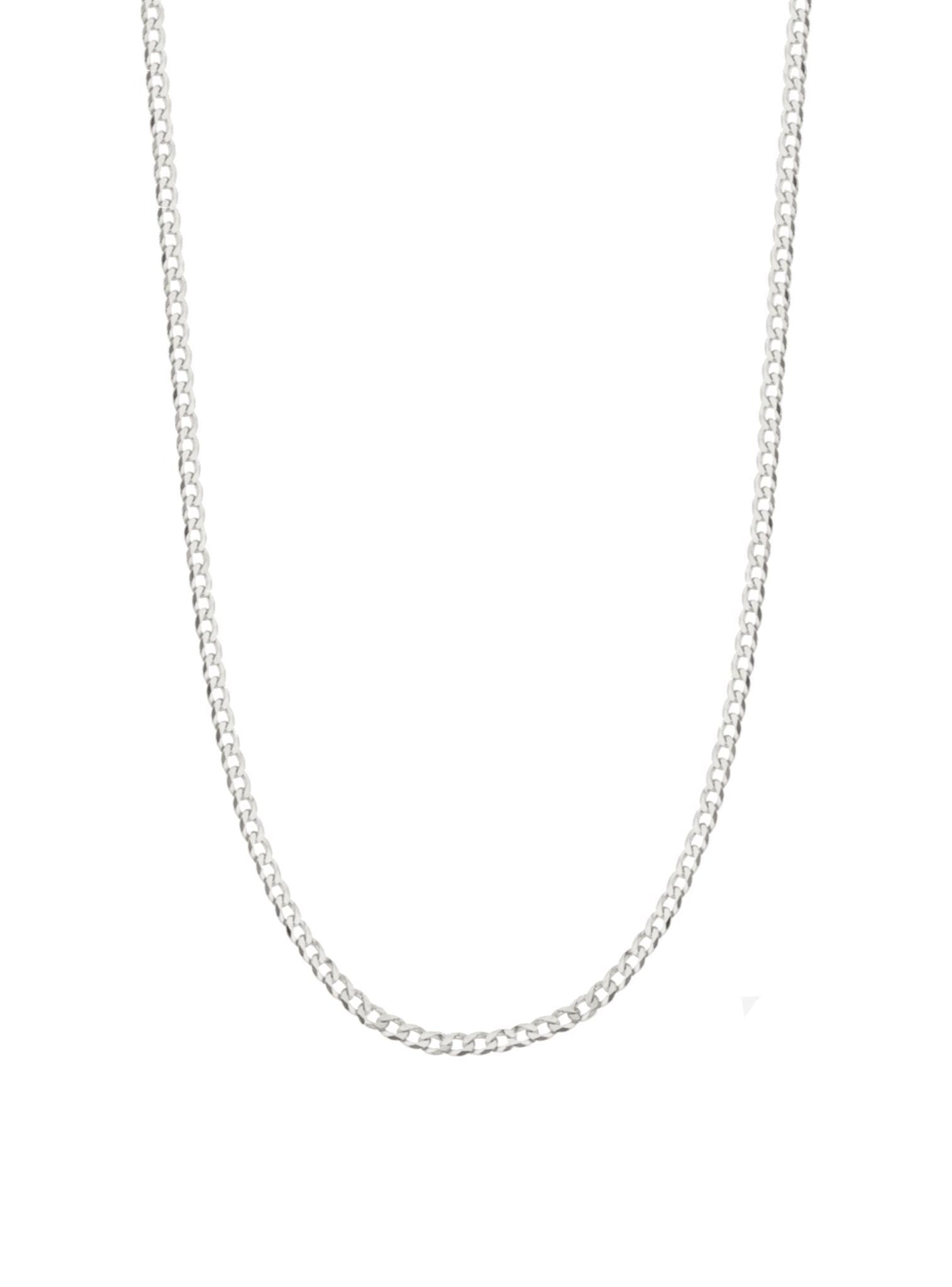 Diamond Cut 2.8mm Curb Necklace Chain in Sterling Silver