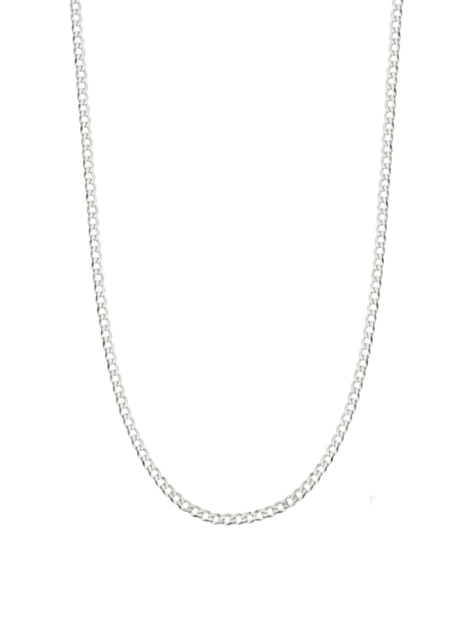Diamond Cut 2.8mm Curb Necklace Chain in Sterling Silver