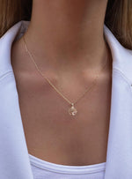 Tree of Life Charm Paperclip Necklace Chain in 9ct Gold