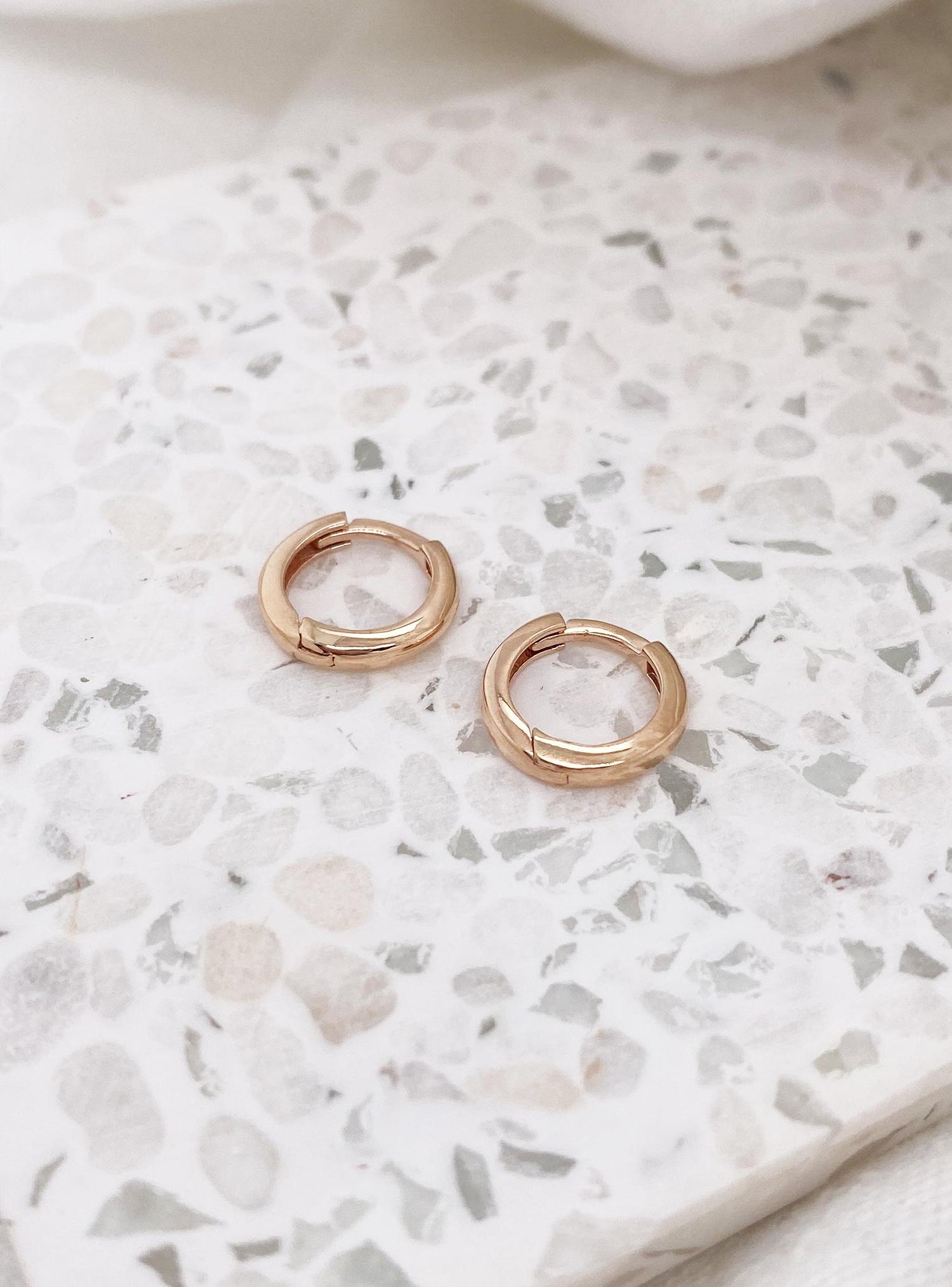 Aurelia 6mm Huggie Hoop Earrings in 9ct Rose Gold