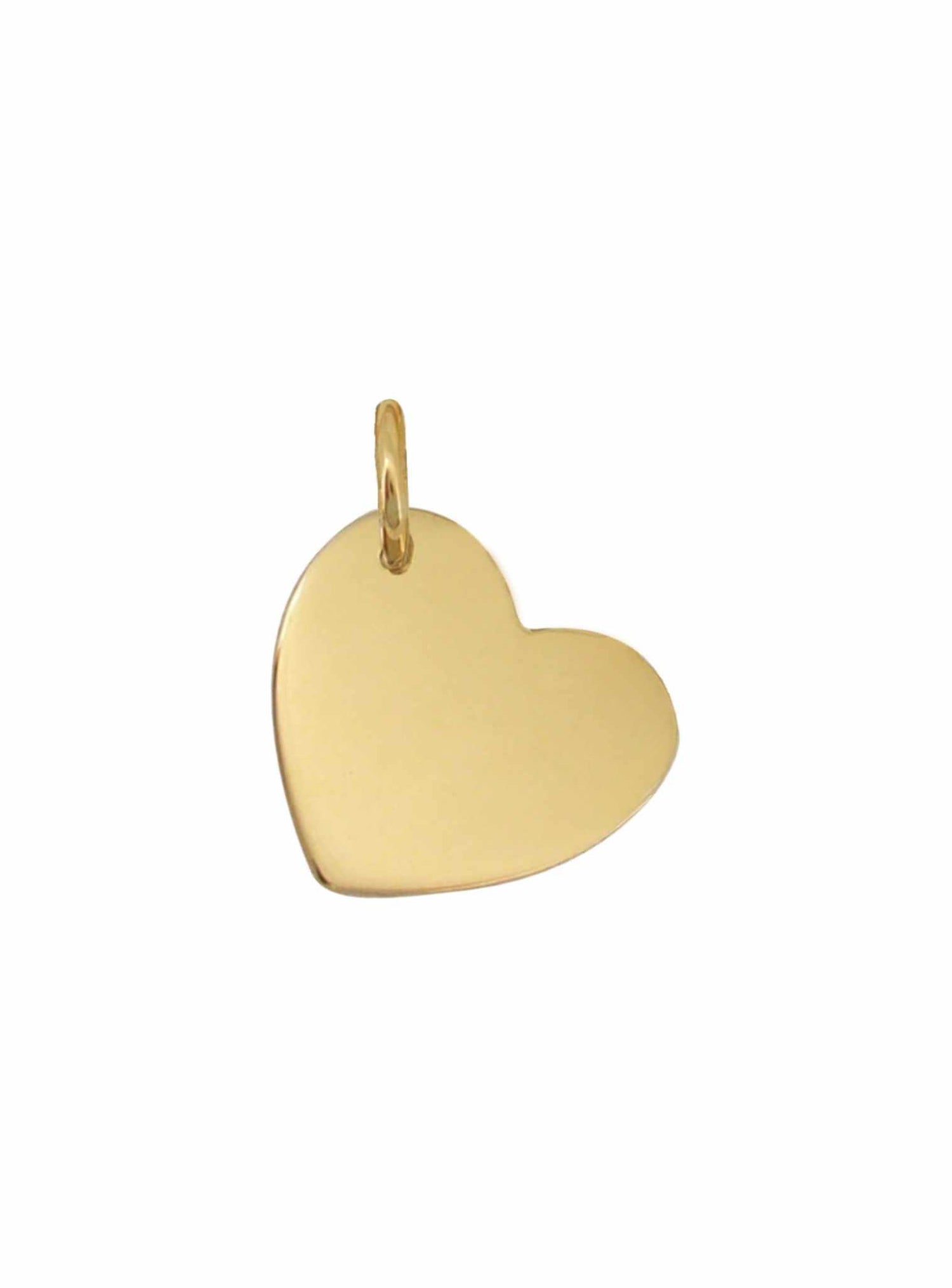 Swinging Heart Tag Charm Pendant in 9ct Gold
