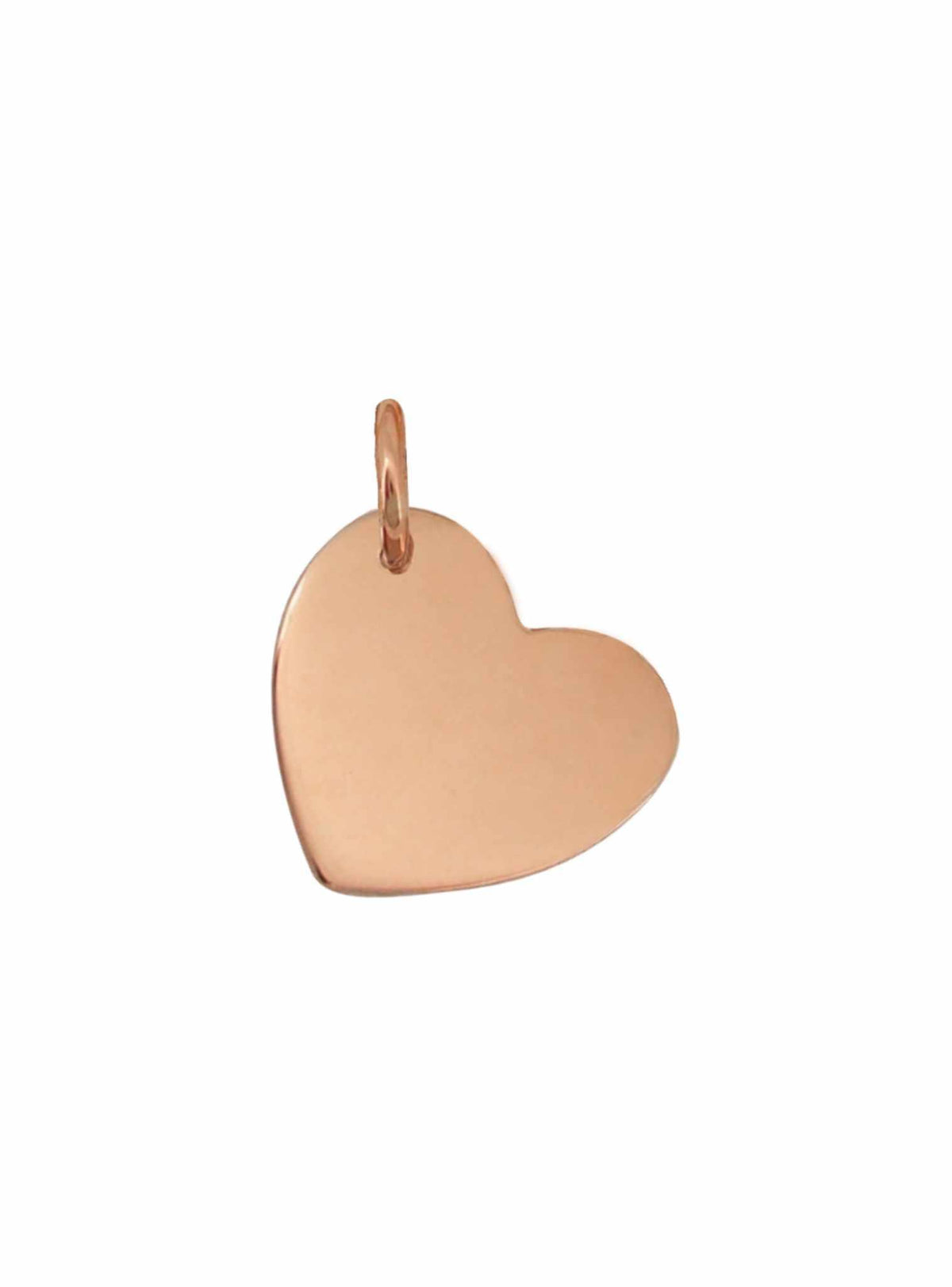 Swinging Heart Tag Charm Pendant in 9ct Rose Gold