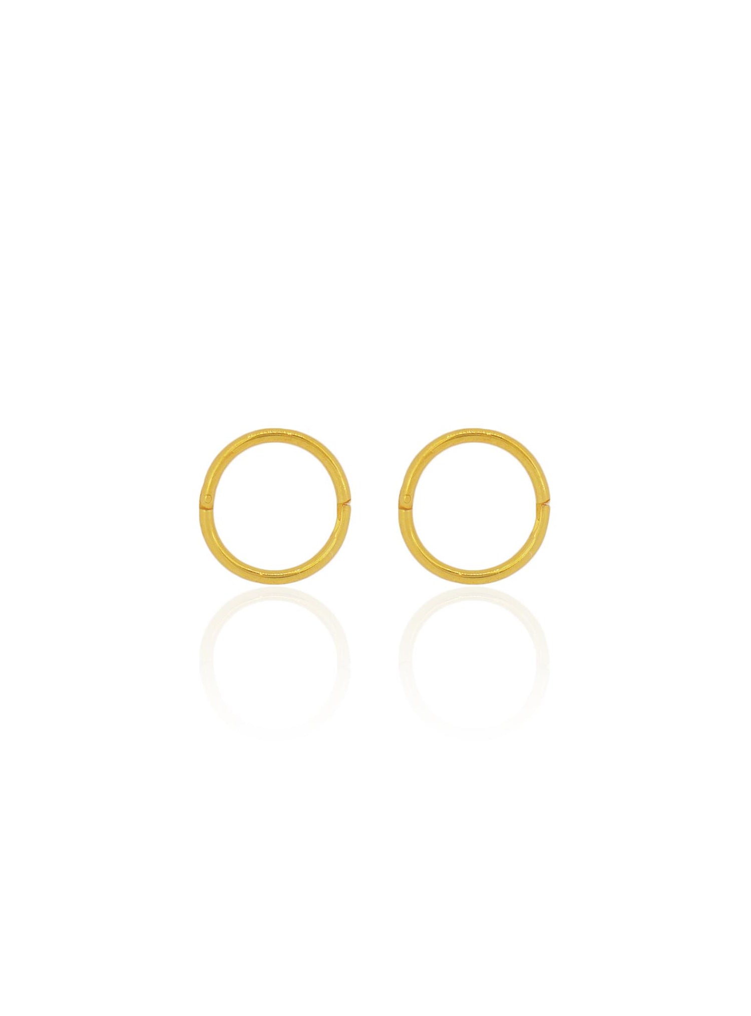Solid 18ct Yellow Gold Mini 8mm Sleeper Earrings