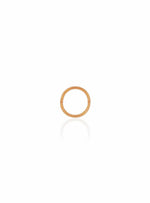 Small Plain Mini 8mm Sleeper Hoop Single Earring in 9ct Rose Gold