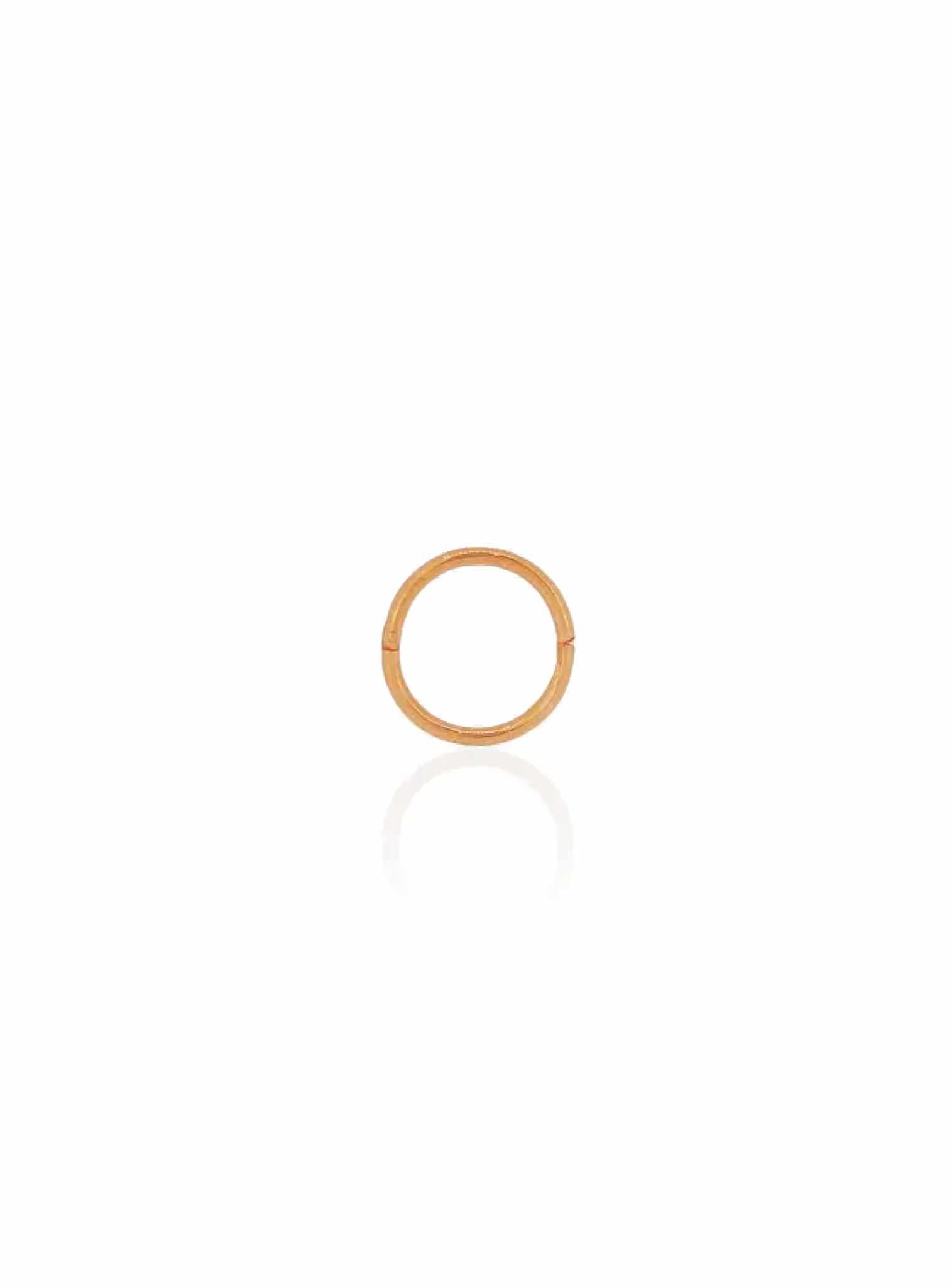 Small Plain Mini 8mm Sleeper Hoop Single Earring in 9ct Rose Gold