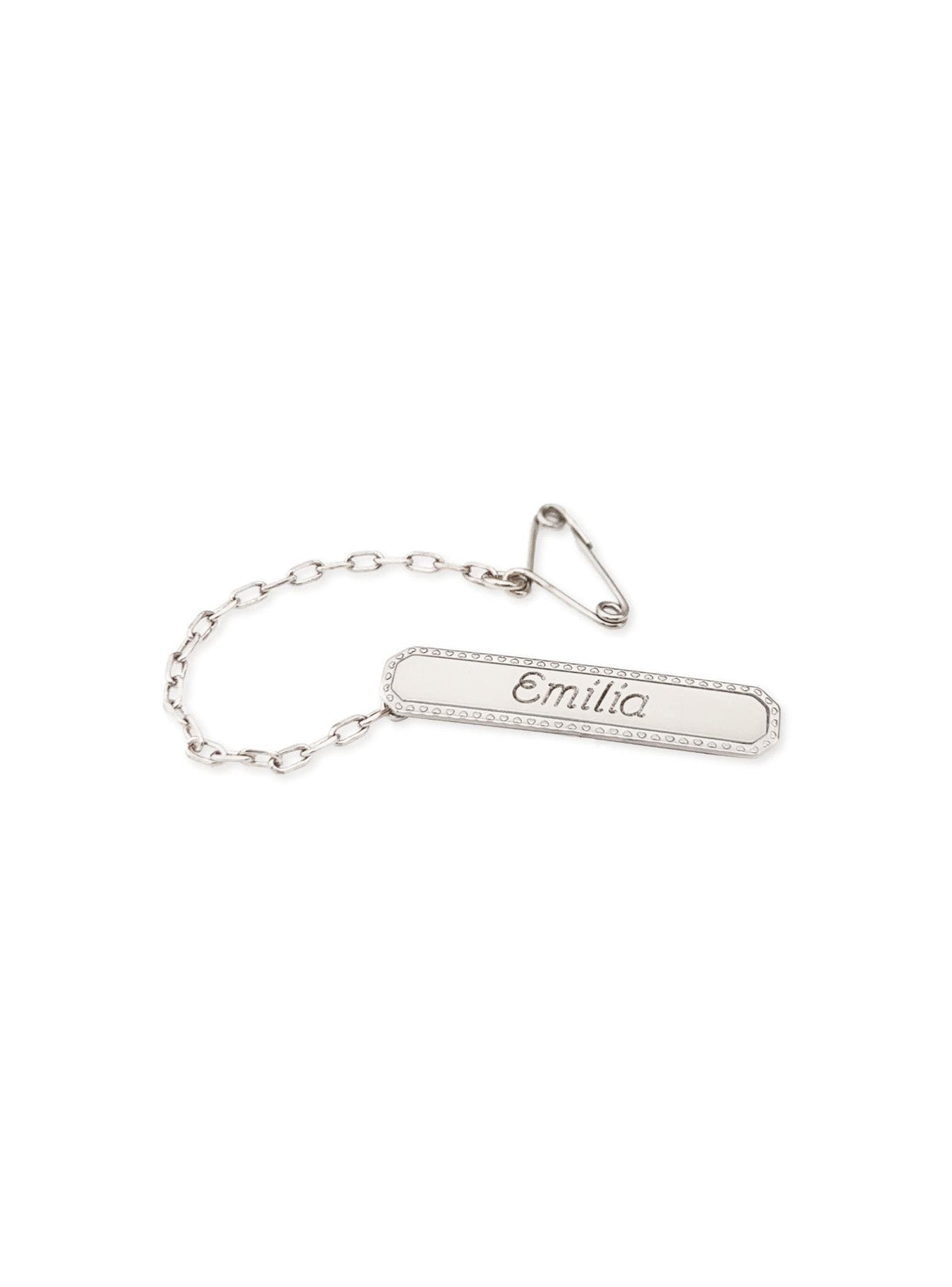 Identity Name Baby Brooch in Sterling Silver