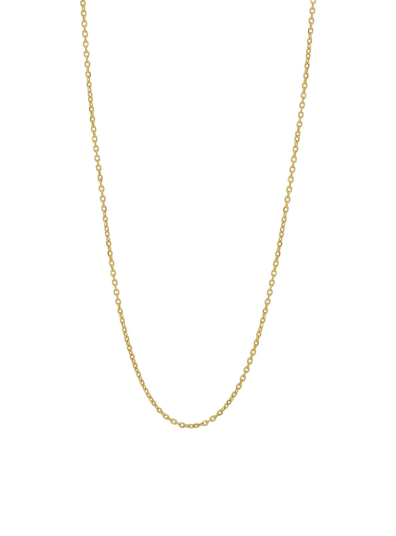 Simple Cable Trace Necklace Chain in Solid 9ct Gold