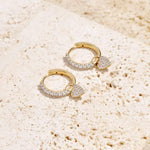 Diamond Heart Charms for Hoop Earrings in 9ct Gold
