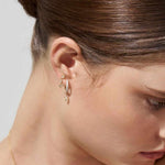 Dainty Diamond Stud Dangle Earrings in 9ct Gold