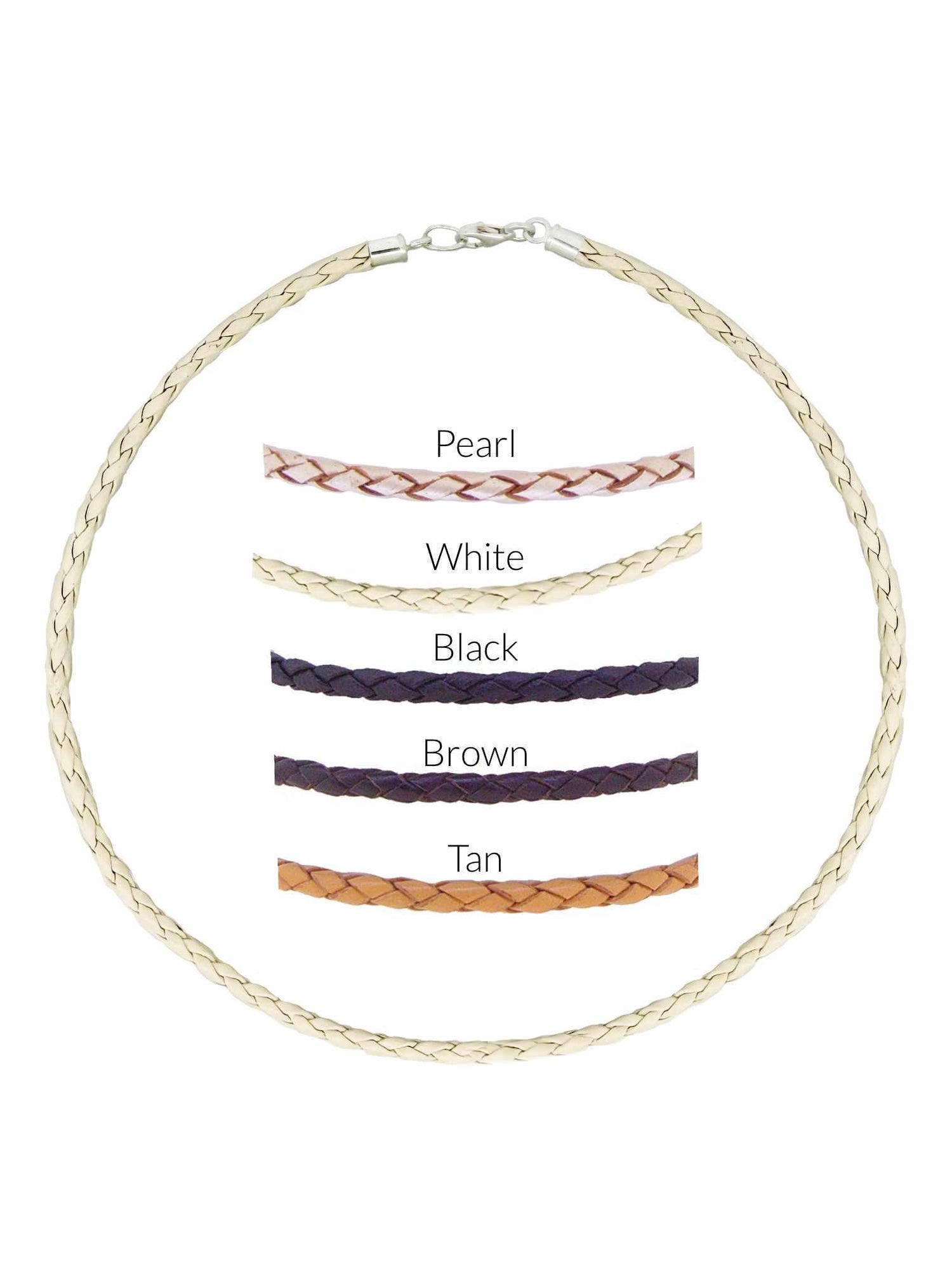 Braided Leather Unisex Necklace