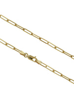 Paperclip Necklace Chain 9mm x 3mm in 9ct Gold