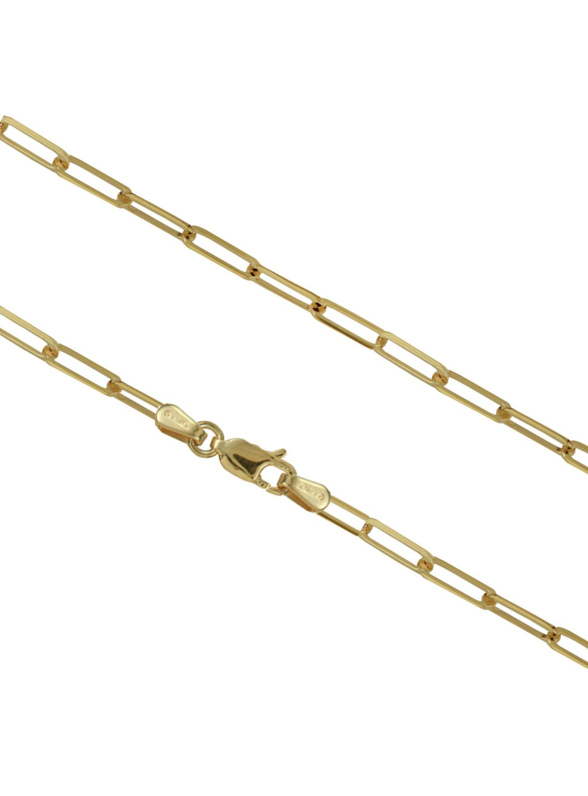 Paperclip Necklace Chain 9mm x 3mm in 9ct Gold