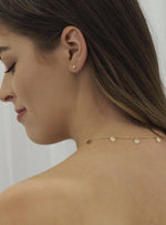 Spherical 6mm Ball Stud Earrings in Gold