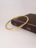 Simple Round Golf Bangle in Silver Filled 9ct Gold