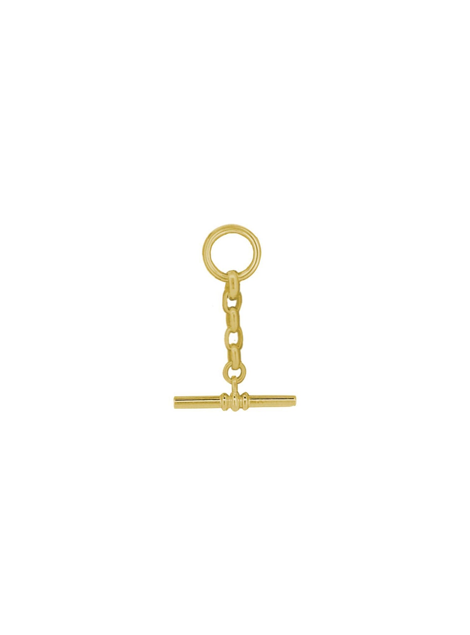 Unisex Tbar Fob Pendant Drop in 9ct Gold