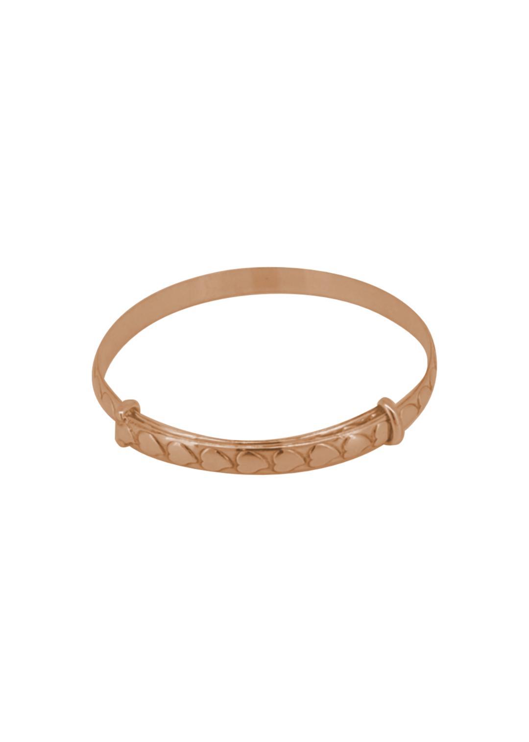 Never-ending Love Hearts Expanding Bangle in 9ct Rose Gold