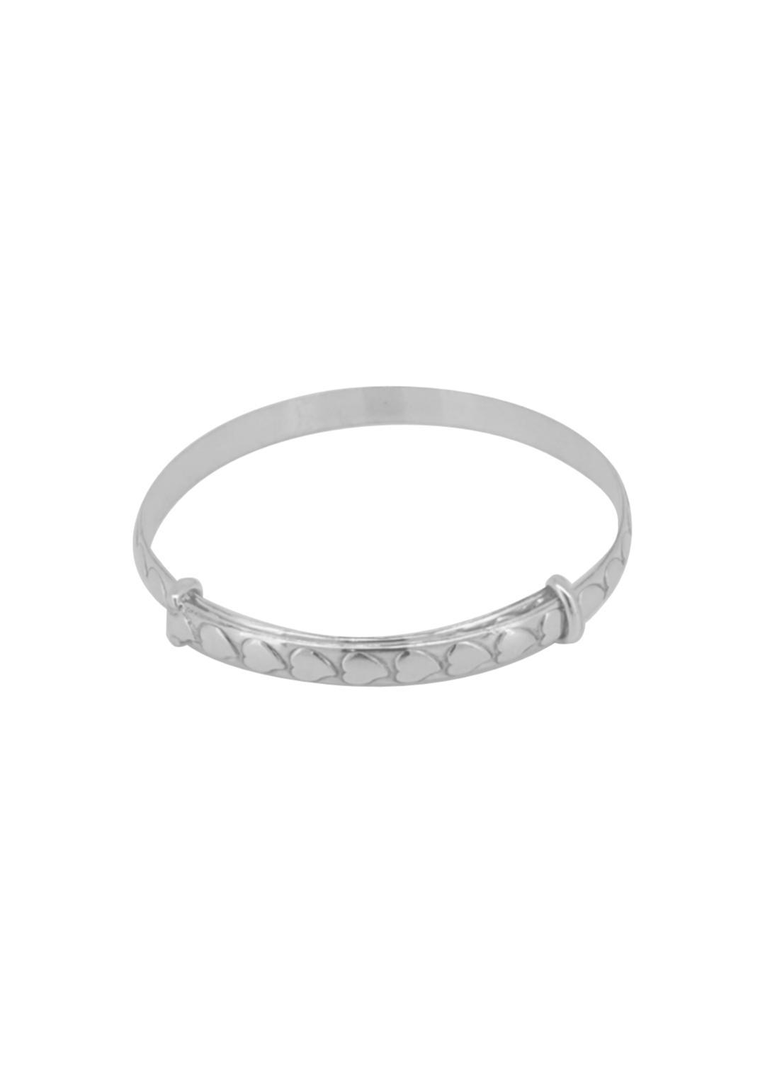 Never-ending Love Hearts Expanding Bangle in Sterling Silver