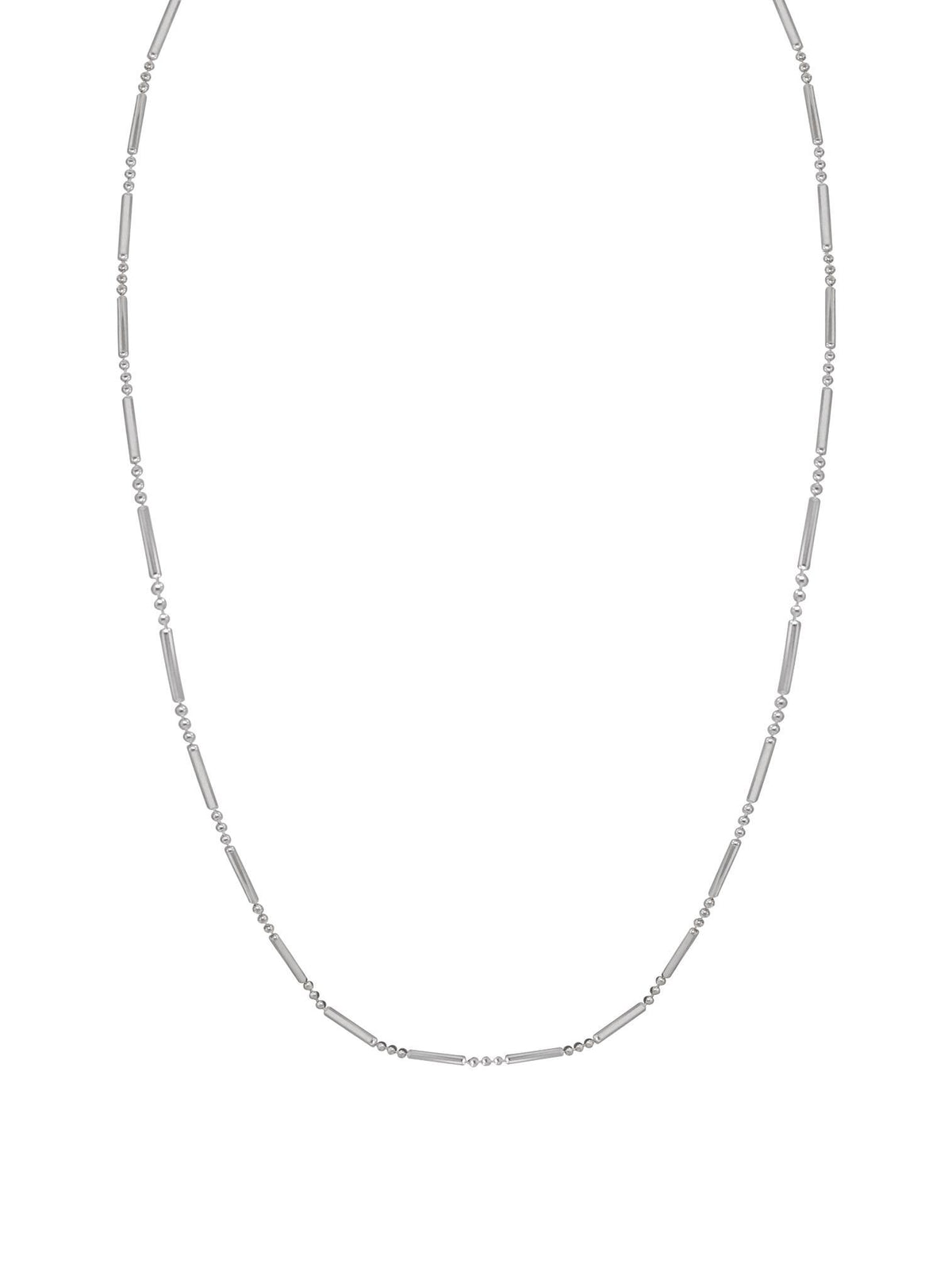 Unisex Ball & Bar Design Necklace Chain in Sterling Silver