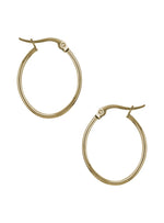 Dakota 30mm Simple Oval Hoop Earrings in Gold
