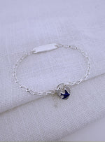 Bluebird Heart Identity Name Baby Bracelet in Silver
