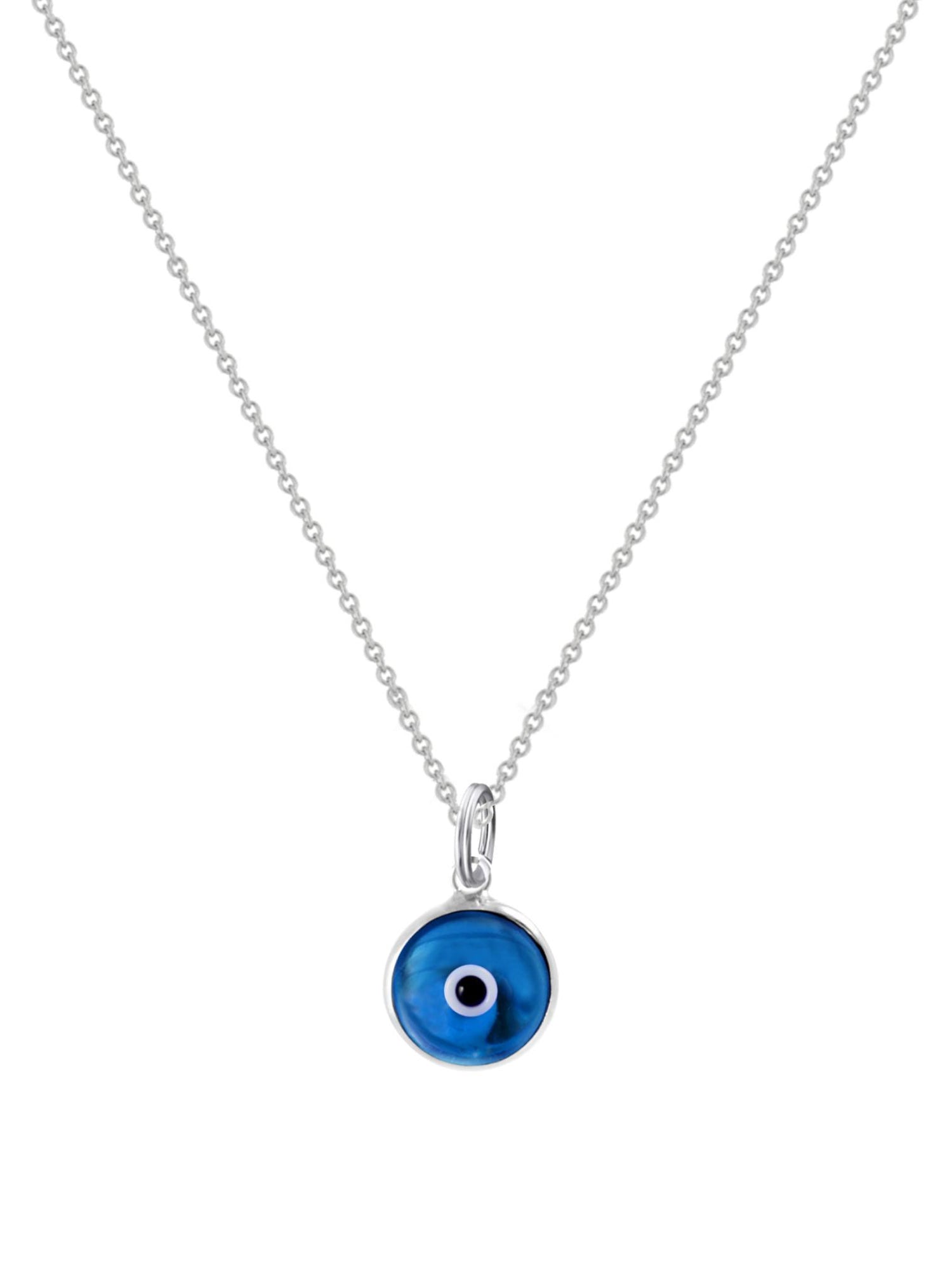 Lucky Protection Evil Eye Charm in Sterling Silver