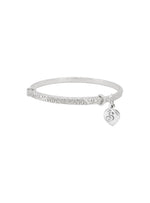 Baby - Adult Filigree Heart Expanding Bangle in Sterling Silver