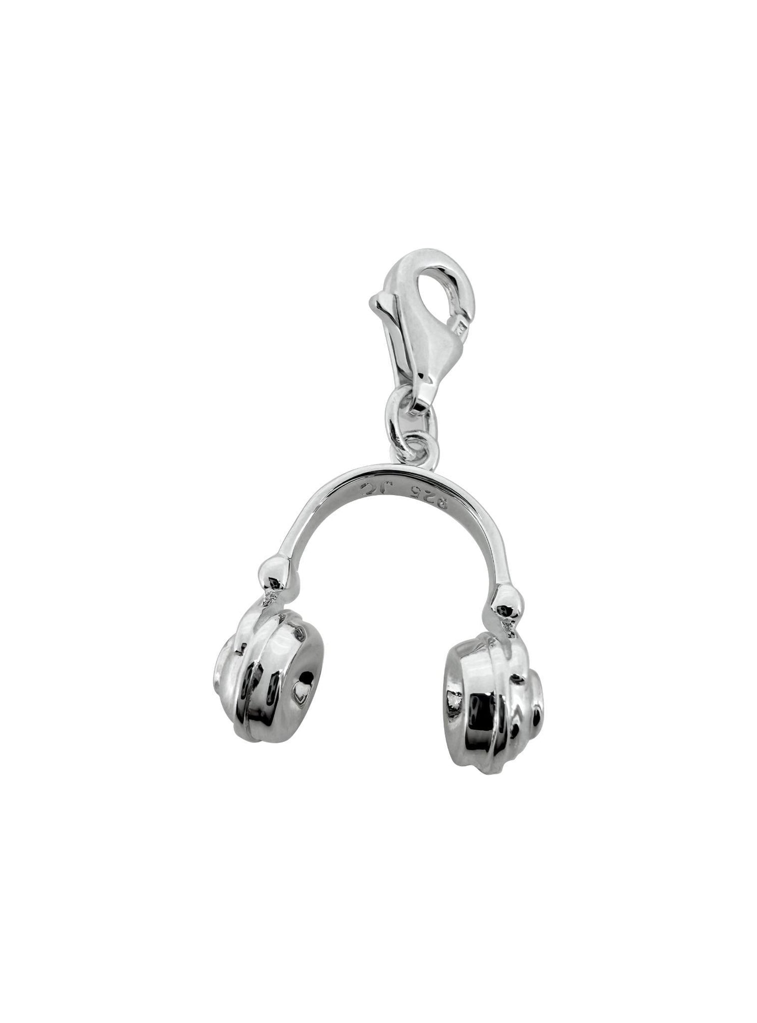Music Headphones Charm in Sterling Silver