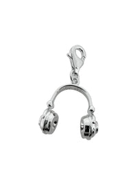 Music Headphones Charm in Sterling Silver