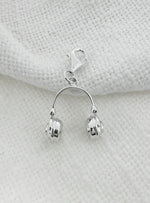 Music Headphones Charm in Sterling Silver