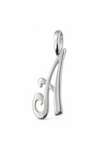 9ct white gold alphabet letter A pendant