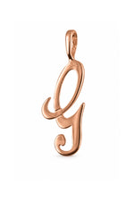 9ct rose gold alphabet letter G pendant
