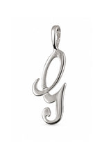 9ct white gold alphabet letter G pendant