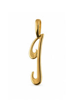 9ct yellow gold alphabet letter I pendant