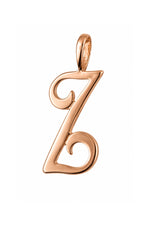 9ct rose gold alphabet letter Z pendant