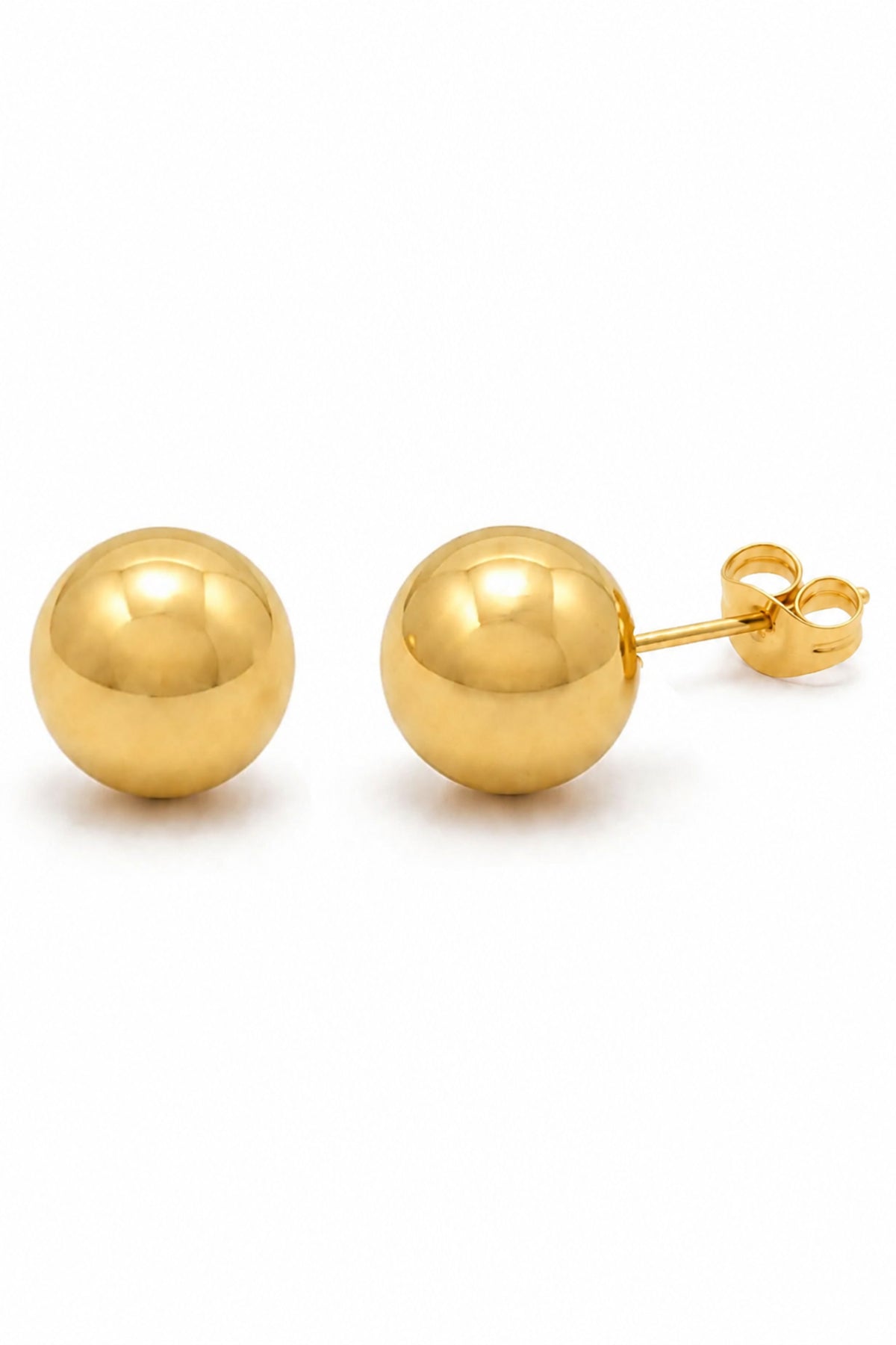Classic 8mm Ball Stud Design Earrings in 9ct Gold