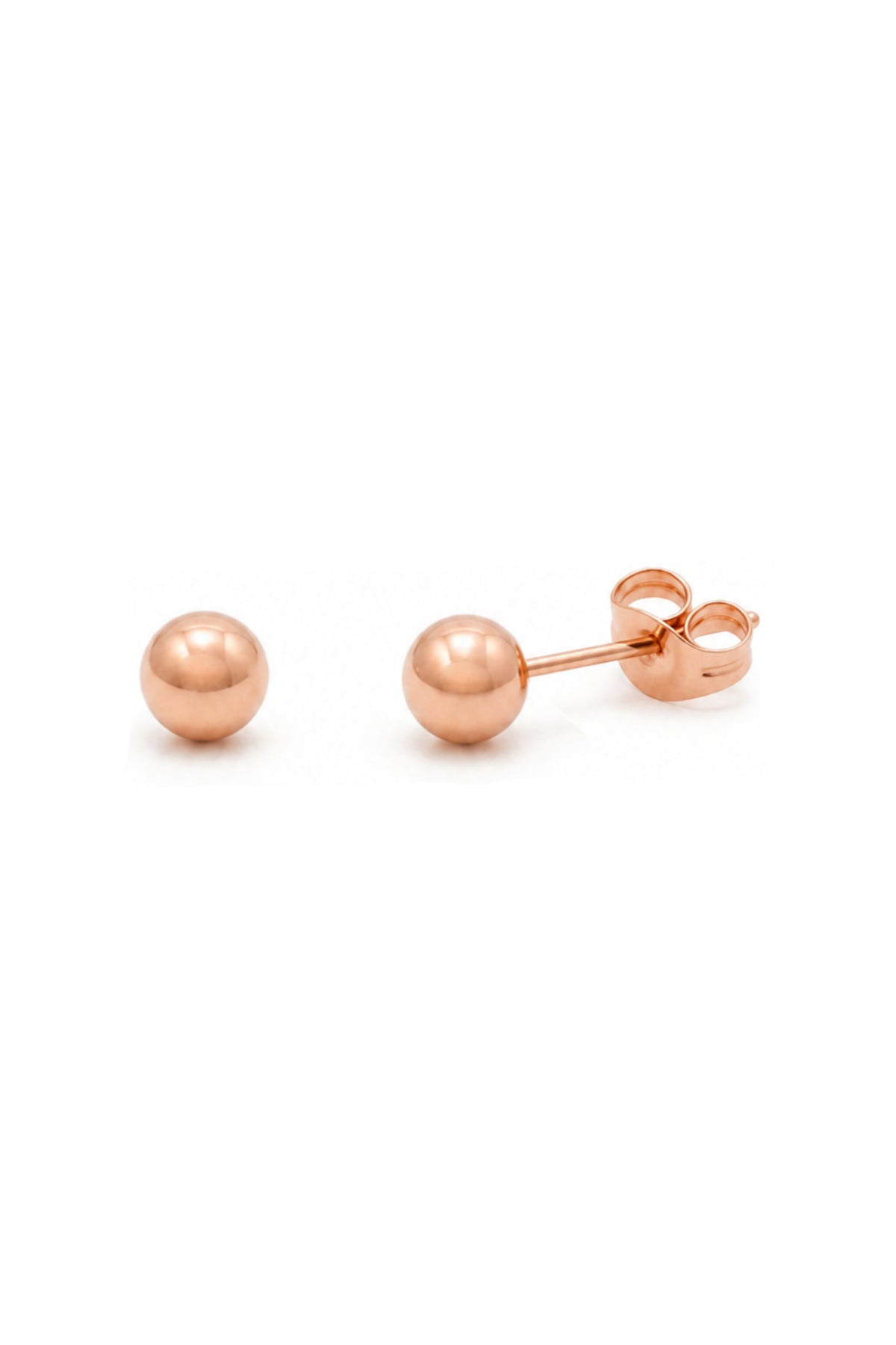 Classic 4mm Ball Stud Design Earrings in 9ct Rose Gold