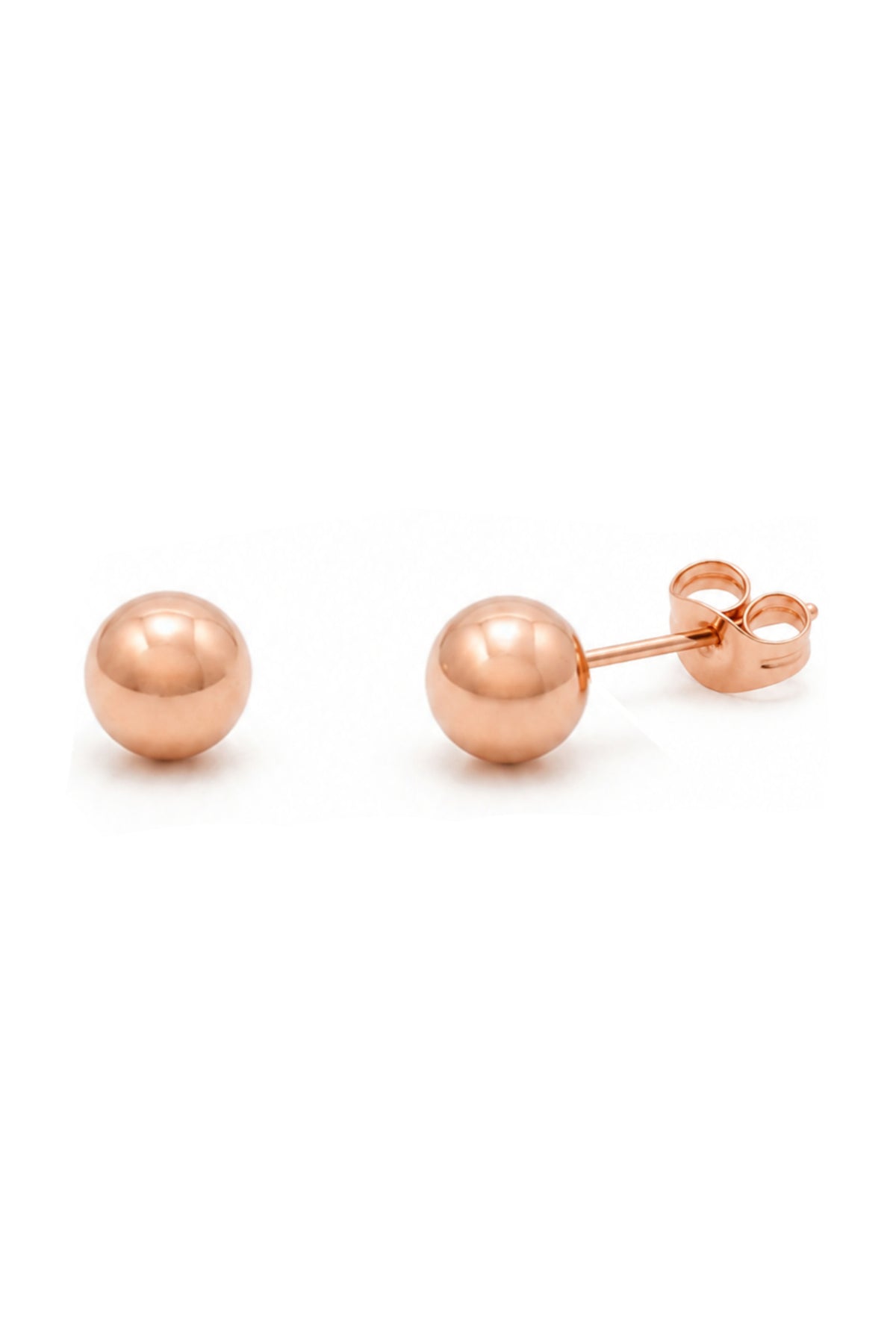 Classic 5mm Ball Stud Design Earrings in 9ct Rose Gold