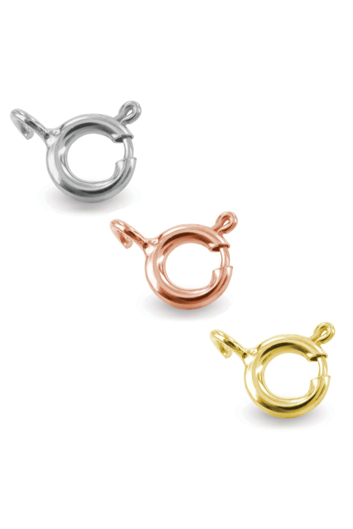 Bolt Ring Clasp for Charm Attachment in 9ct Gold