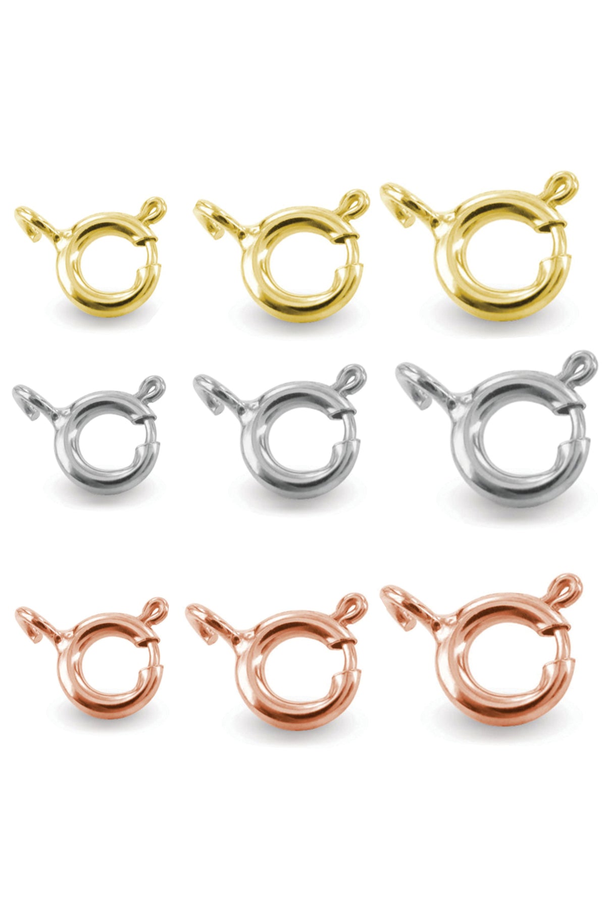 Bolt Ring Clasp for Charm Attachment in 9ct Gold