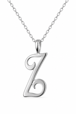 Alphabet Initial Charm Sterling Silver 45cm Necklace Letter Z
