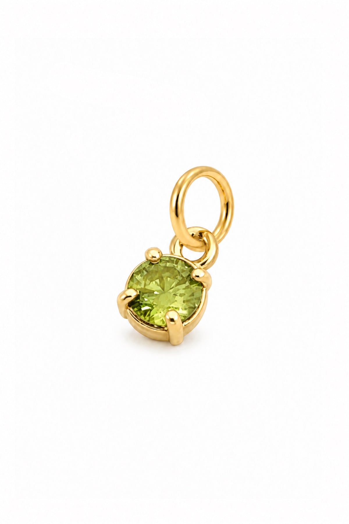 August four-claw birthstone charm pendant in 9ct Yellow Gold
