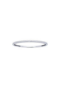 CZ Cubic Zirconia Tennis Bangle in Sterling Silver