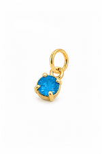 December four-claw birthstone charm pendant in 9ct Yellow Gold
