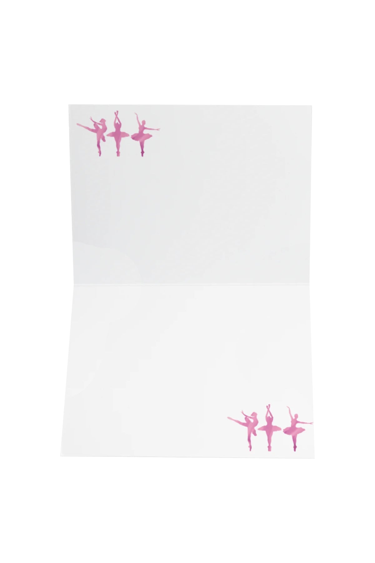 Greeting Gift Card Folded Ballerina Ballet Dancers
