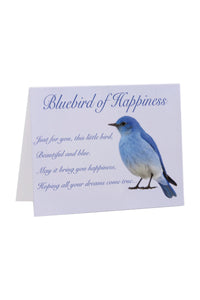 Greeting Gift Card Folded Bluebird of Happiness