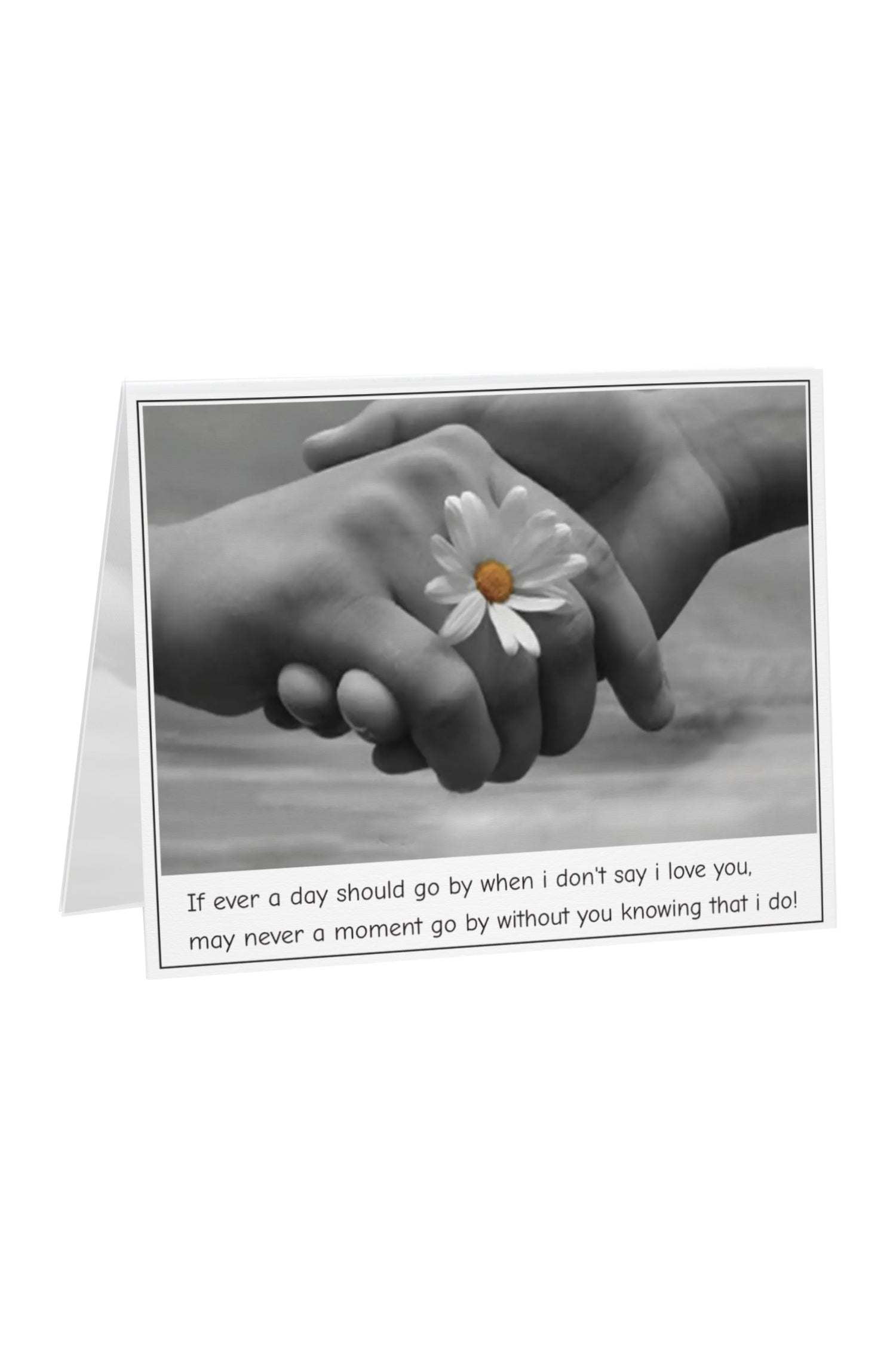 Free Gift Folded Card I Love You Flower
