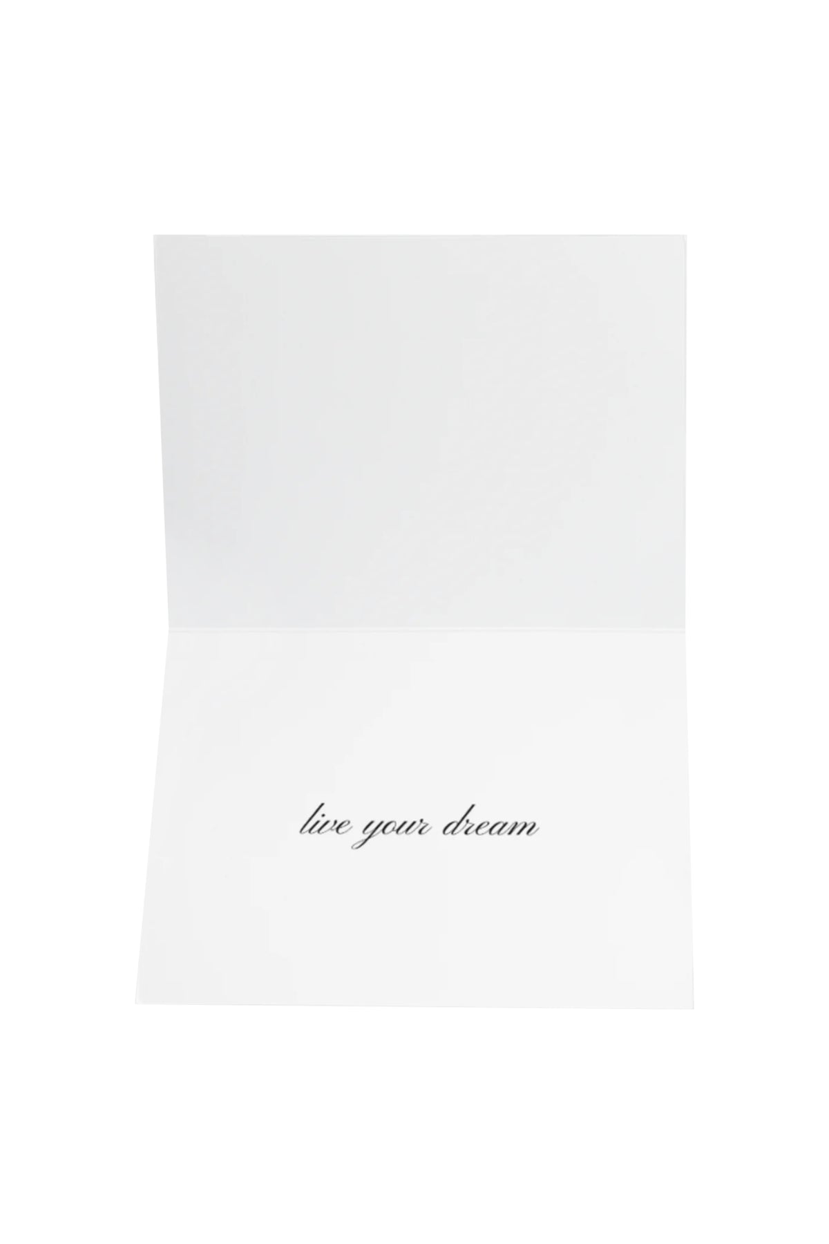 Greeting Gift Card Folded Live Your Dream