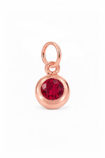 January birthstone charm pendant in 9ct Rose Gold